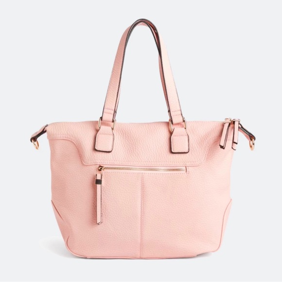 Urban Expressions Handbags - Blush Pink Pebbled Tote Bag Urban Expressions Torrey Purse Satchel Handbag